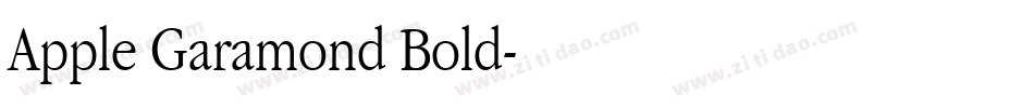 Apple Garamond Bold字体转换